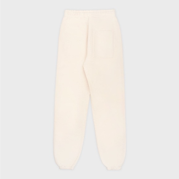Sporty & Rich Wellness Club Flocked Sweatpants | (XS - Cream/Merlot) NEW - Picture 4 of 8
